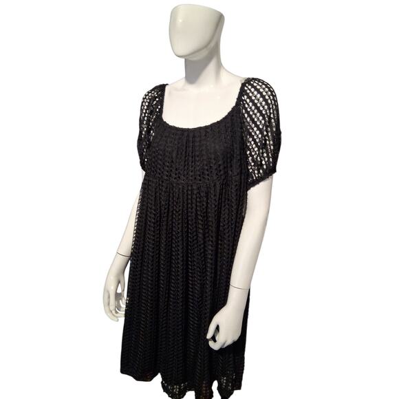 Hayden LA Daileylook Open Knit Women's Size Large Babydoll Mesh Whimsigoth Dress - Picture 5 of 12